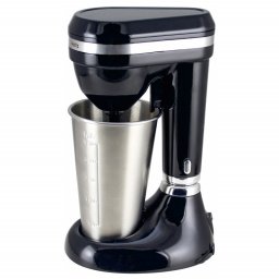Mixer pentru frappe Oliver Voltz OV51163E, 100W, Bol din otel inoxidabil 450 ml, 2 viteze, Agitator otel, Negru