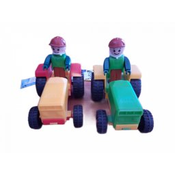 Mini tractor cu figurina, 12 cm, Lena