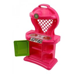 Bucatarie pentru copii simpla, TechnoK, 60 cm, fara accesorii, roz