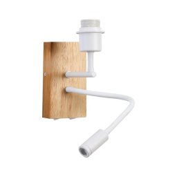 Veioză LED flexibilă Brilagi NUBILA WOOD 1xE27/25W/230V + LED/3W stejar/alb