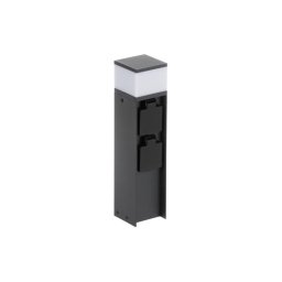 Lampă de exterior cu 2 prize Kanlux 38763 DASTEN 1xG9/11W/230V 30 cm IP44 negru