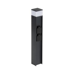 Lampă de exterior cu 2 prize Kanlux 38765 DASTEN 1xG9/11W/230V 50 cm IP44 negru
