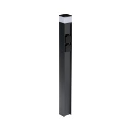 Lampă de exterior cu 2 prize Kanlux 38767 DASTEN 1xG9/11W/230V 80 cm IP44 negru
