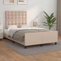 Cadru de pat cu tablie, cappuccino, 120x190 cm, piele ecologica GartenMobel Dekor
