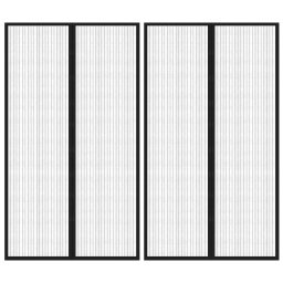 Perdele de usa anti-insecte cu magnet, 2 buc., negru, 200x80 cm GartenMobel Dekor