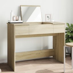 Masa de toaleta cu oglinda, stejar sonoma, 100x45x76 cm GartenMobel Dekor