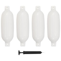 Bara de protectie barca, 4 buc., alb, 58,5x16,5 cm, PVC GartenMobel Dekor