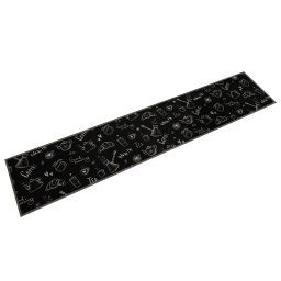 Covor de bucatarie lavabil Morning, negru, 60x300 cm, catifea GartenMobel Dekor