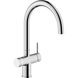 Baterie de bucatarie Nobili Sorgente Frizza LV0K133/EFRCR, apa filtrata, apa carbogazoasa, conectivitate WiFi, Crom lucios