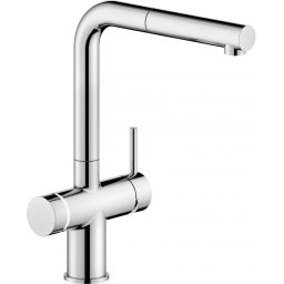 Baterie de bucatarie Nobili Sorgente Frizza LV0K117/EFRCR, apa filtrata, apa carbogazoasa, conectivitate WiFi, Crom lucios