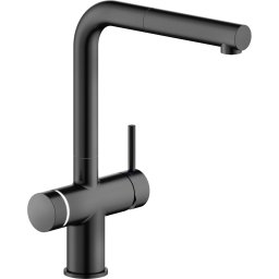 Baterie de bucatarie Nobili Sorgente Frizza LV0K117/EFRBM, apa filtrata, apa carbogazoasa, conectivitate WiFi, Negru Mat