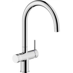 Baterie de bucatarie Nobili Sorgente Frizza & Bolle LV0K133/AIOCR, apa filtrata, apa clocotita si carbogazoasa, conectivitate WiFi, Crom lucios