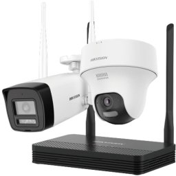 Kit 2 camere Wifi bullet si turret cu NVS HiLook IKS-2044BTH-PH/W
