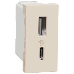 Priza USB 1m tip A + C (15W) Schneider Noua Unica NU301644