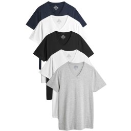 Next Tricou bleumarin / albastru noapte / gri amestecat / negru / alb
