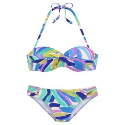 s.Oliver Costum de baie două piese albastru / bleumarin / turcoaz / mov închis