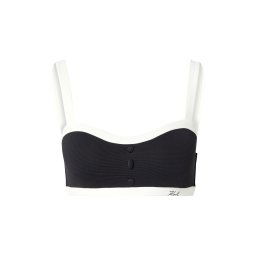 Karl Lagerfeld Sutien costum de baie negru / alb