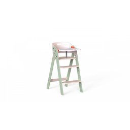 Scaun de masa multifunctional pentru bebelusi, MamaToyz, pliabil, cu masuta, transformabil, lemn, 6 luni - adolescent, verde