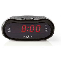 NEDIS CLAR001BK Digital cu radio ceas cu alarmă 0.6" LED FM 20 Presetare ațipi