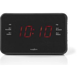 NEDIS CLAR002BK Digital cu radio ceas cu alarmă 0.9" LED FM 20 Presetare ațipi
