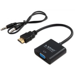 SAVIO HDMI VGA/D-Sub Convertor Negru 10cm CL-23/B