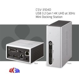 CLUB3D SenseVision USB 3.0 4K UHD Mini Docking Station