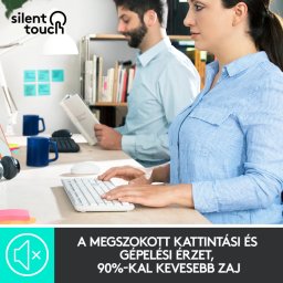 LOGITECH MK295 Silent cablu fără mouse și tastatură set maghiar alocare - alb