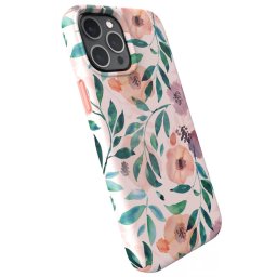 SPECK Presidio Edition case iPhone 12 Pro Max alb-roz akvarell trandafir