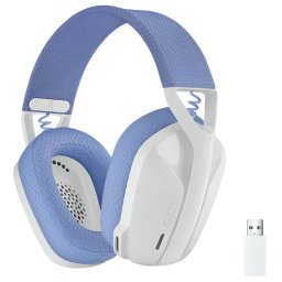 LOGITECH G435 LIGHTSPEED wireless gaming cască Alb/Albastru