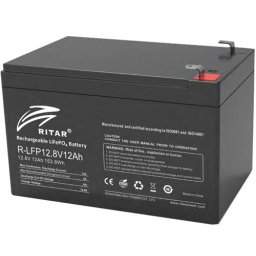 RITAR 12V 12Ah litiu vas fosfat (LiFePo4) acumulator