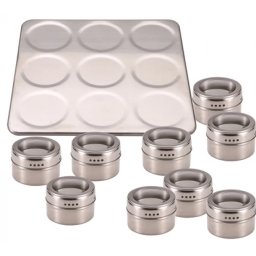 BERGNER BGMP-6101 Masterpro recipient condimente set cu suport inoxidabil oţel