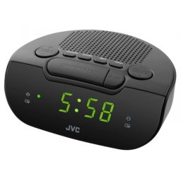 JVC RAE111B cu radio ceas cu alarmă negru