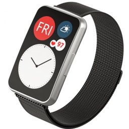 MYBANDZ milanez metal curea de ceas 20mm Huawei Watch Fit negru