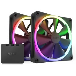NZXT F140 RGB Twin Pack negru 2 bucăţi set control