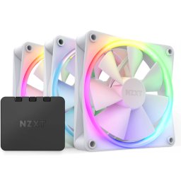 NZXT F120 RGB 3 bucăţi set control alb