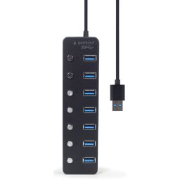 GEMBIRD 7-port USB 3.1 (Gen 1) hub with switches negru