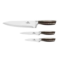 BERLINGER HAUS BH/2465 Metallic Line Shiny Black Edition Knife Set
