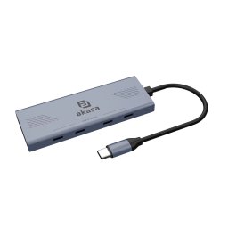 AKASA 10Gbps USB Type-C 4 Port Hub gri