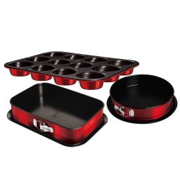 BERLINGER HAUS BH/7635 Muffin vas de copt burgundi formă tort set 3db-os