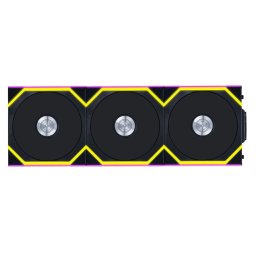 LIAN LI UNI FAN SL Wireless 120 negru 3 bucăţi set