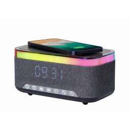 GEMBIRD DAC-SPKBT-QC15-BK Digital ceas cu alarmă negru RGB