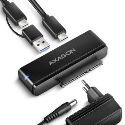 AXAGON ADSA-FPX 2.5-3.5" SATA HDD/SSD adapter USB-A-C 3.1 negru