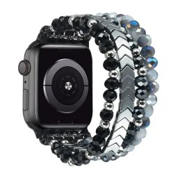 MYBANDZ Apple Watch sidefat metal curea de ceas 42/44/45/49 mm negru