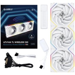 LIAN LI UNI FAN TL Wireless 120mm 3 bucăţi set alb