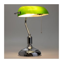 Lampă de masă Brilagi BANK OFFICE 1xE27/60W/230V crom lucios/verde
