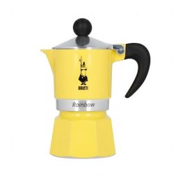 Espressoare pentru aragaz Rainbow, capacitate 150 ml, pentru 3 cesti, galben