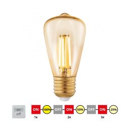 Bec LED dimabil Eglo 12521 VINTAGE ST48 E27/3W/230V 2200K