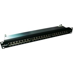 Patch Panel Intellinet 24 porturi, FTP, Cat6 ecranat, 1U pentru rack 19", sistem prindere de tip punch-down "720038