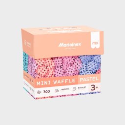 Set de construit cu blocuri, Marioinex Mini Waffle, Pastel, 300 piese