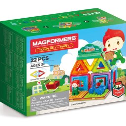 Set de constructie, Magformers, Supermarket, 22 de piese